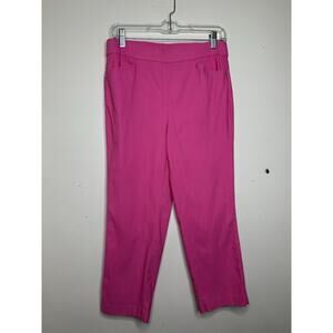 Rafaella Size 8 Bubblegum Pink Pull On Crop Pants Chino Cigarette Style